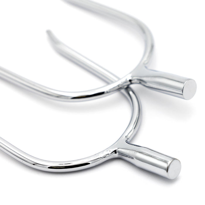 Jeffers Women’s English Spurs – Prince of Wales, Tom Thumb & Blunt End Styles - A8C9 - Chrome - Plated Blunt End Slip - On Spurs - Pair - 2 ct - 14