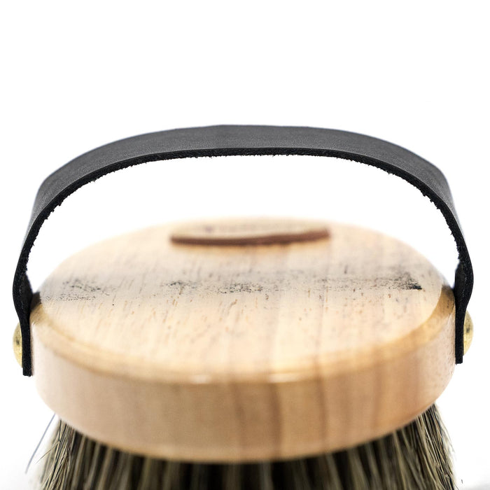 Jeffers Wooden Body Brush with Hand Strap, Stiff Bristle Dandy Grooming Brush - IA1M - Brown - 7" - Each - 5