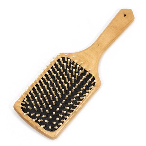 Jeffers Wooden Mane & Tail Brush, Gentle Detangling Horse Brush - IA1H - Brown - 9.5" - Each - 1