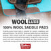 Jeffers WoolLuxe 100% Wool Equine Saddle Pad – Cushioned, Breathable, and Shock - Absorbing - JEF13E - Turquoise - 30" x 30" - 3/4" - 5
