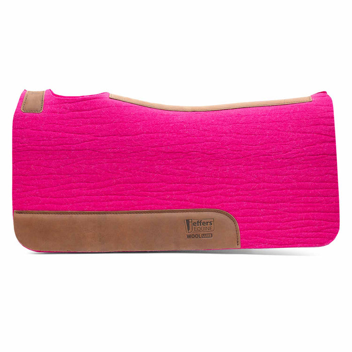 Jeffers WoolLuxe 100% Wool Felt Equine Saddle Pad – Cushioned, Breathable, and Shock - Absorbing - JEF13B - Pink - 30" x 30" - 3/4" - 18