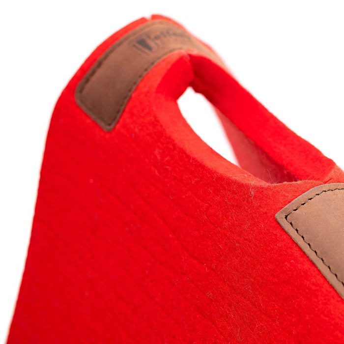 Jeffers WoolLuxe 100% Wool Felt Equine Saddle Pad – Cushioned, Breathable, and Shock - Absorbing - JEF13C - Red - 30" x 30" - 3/4" - 15