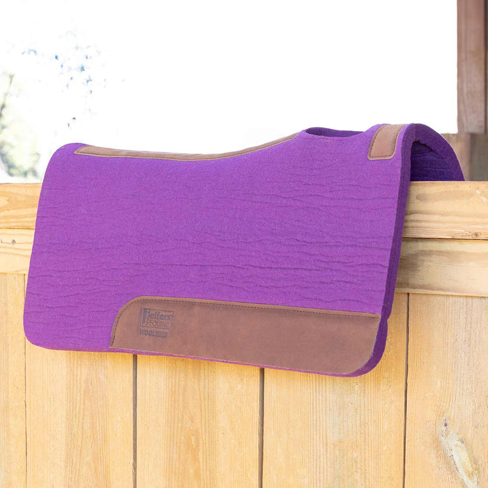 Jeffers WoolLuxe 100% Wool Felt Equine Saddle Pad – Cushioned, Breathable, and Shock - Absorbing - JEF13D - Purple - 30" x 30" - 3/4" - 27