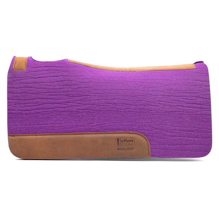 Jeffers WoolLuxe 100% Wool Felt Equine Saddle Pad – Cushioned, Breathable, and Shock - Absorbing - JEF13D - Purple - 30" x 30" - 3/4" - 26