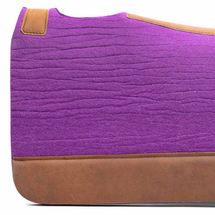 Jeffers WoolLuxe 100% Wool Felt Equine Saddle Pad – Cushioned, Breathable, and Shock - Absorbing - JEF13D - Purple - 30" x 30" - 3/4" - 30