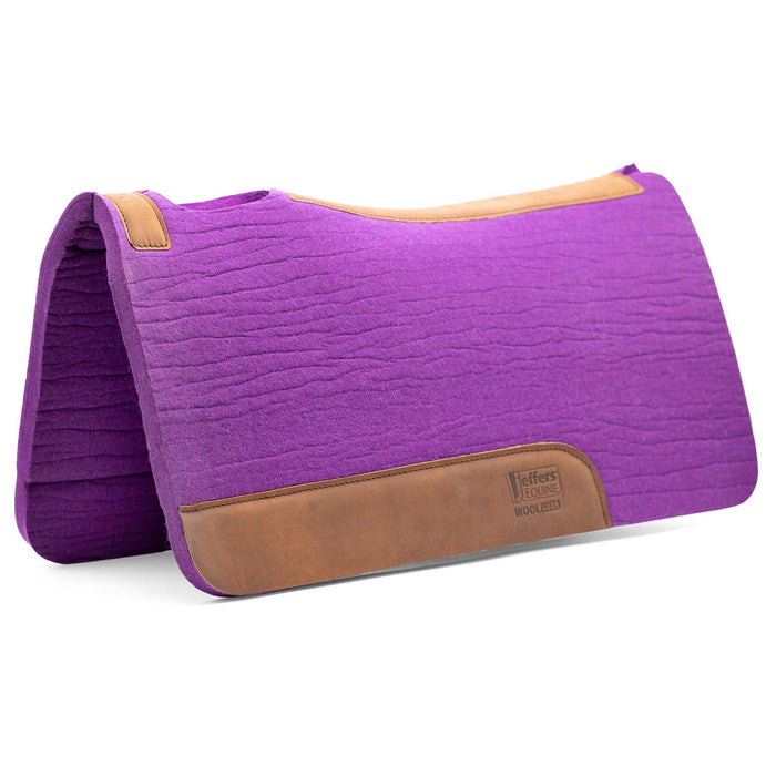 Jeffers WoolLuxe 100% Wool Felt Equine Saddle Pad – Cushioned, Breathable, and Shock - Absorbing - JEF13D - Purple - 30" x 30" - 3/4" - 25