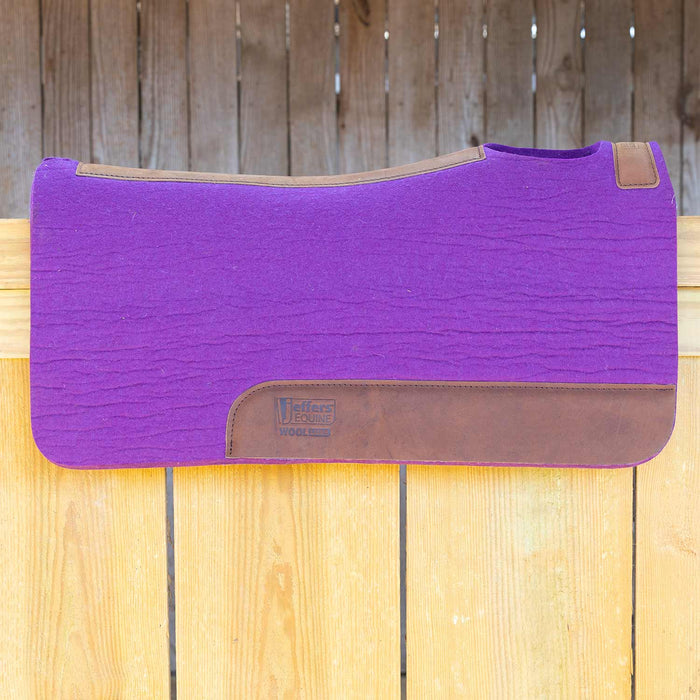 Jeffers WoolLuxe 100% Wool Felt Equine Saddle Pad – Cushioned, Breathable, and Shock - Absorbing - JEF13D - Purple - 30" x 30" - 3/4" - 28