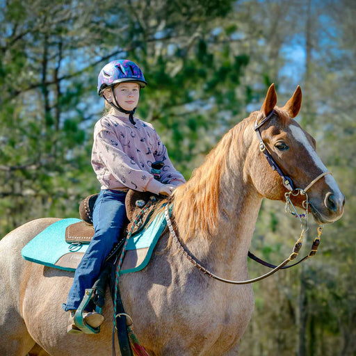 Jeffers WoolLuxe 100% Wool Felt Equine Saddle Pad – Cushioned, Breathable, and Shock - Absorbing - JEF13E - Turquoise - 30" x 30" - 3/4" - 2