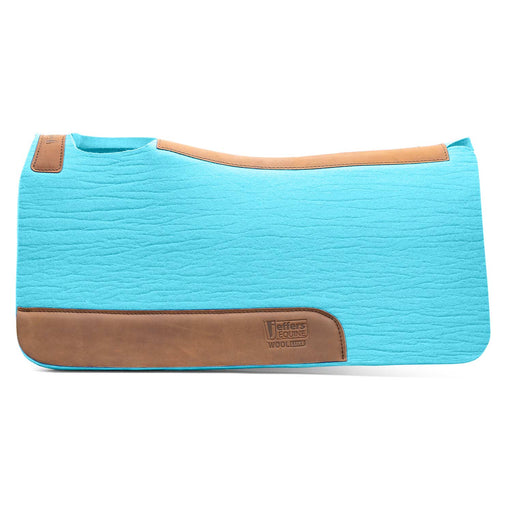 Jeffers WoolLuxe 100% Wool Felt Equine Saddle Pad – Cushioned, Breathable, and Shock - Absorbing - JEF13E - Turquoise - 30" x 30" - 3/4" - 2