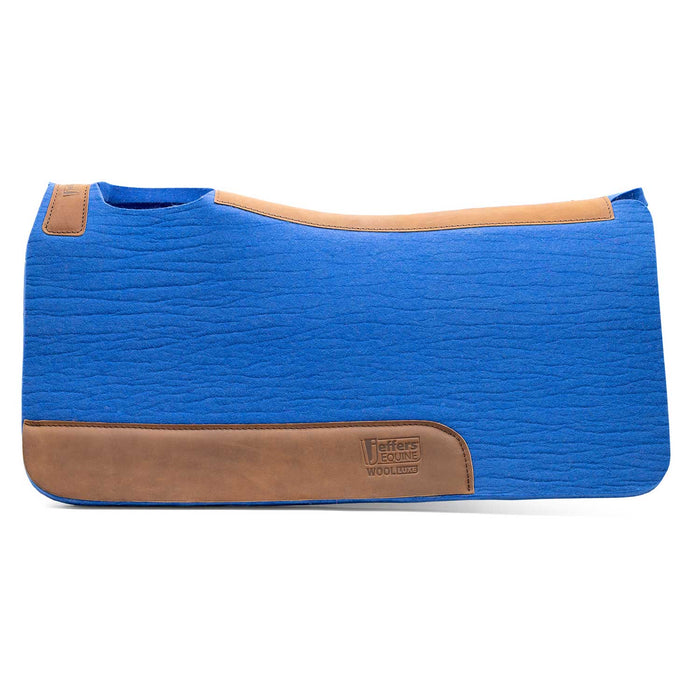 Jeffers WoolLuxe 100% Wool Felt Equine Saddle Pad – Cushioned, Breathable, and Shock - Absorbing - JEF13F - Blue - 30" x 30" - 3/4" - 34