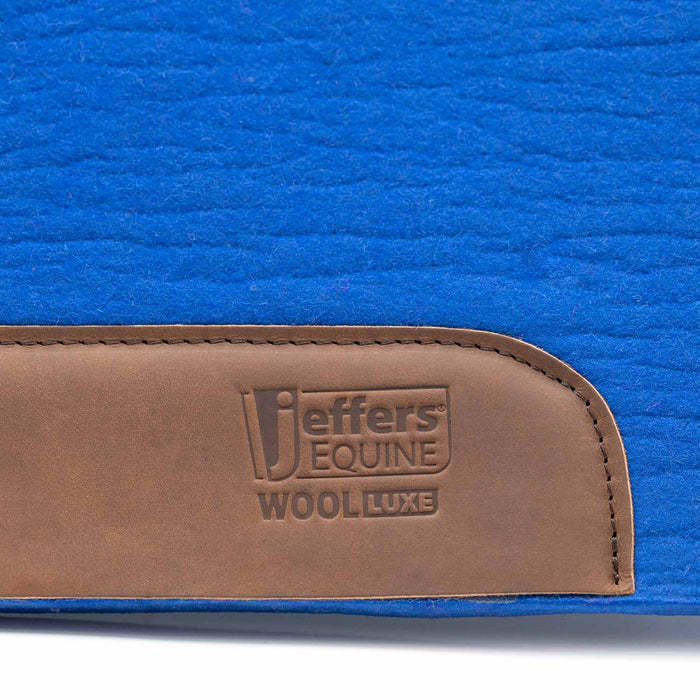 Jeffers WoolLuxe 100% Wool Felt Equine Saddle Pad – Cushioned, Breathable, and Shock - Absorbing - JEF13F - Blue - 30" x 30" - 3/4" - 36