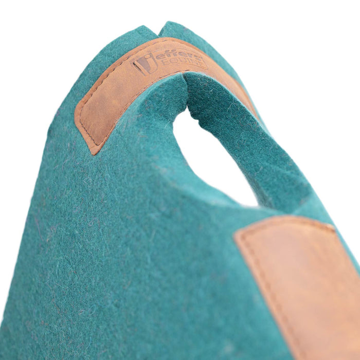 Jeffers WoolLuxe 100% Wool Felt Equine Saddle Pad – Cushioned, Breathable, and Shock - Absorbing - JEF13G - Emerald - 30" x 30" - 3/4" - 42