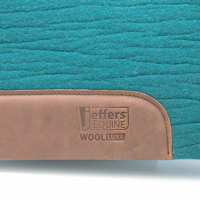 Jeffers WoolLuxe 100% Wool Felt Equine Saddle Pad – Cushioned, Breathable, and Shock - Absorbing - JEF13G - Emerald - 30" x 30" - 3/4" - 41