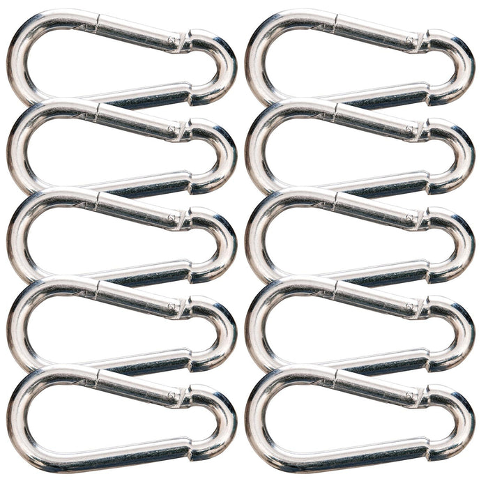 Jeffers Zinc - Plated Steel Bucket Hook Spring Snap - IAZ1-10 - 5/16" x 3 - 1/8" - 10 Pack - 7