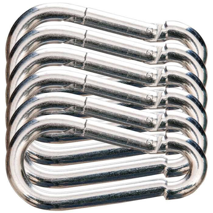 Jeffers Zinc - Plated Steel Bucket Hook Spring Snap - IAZ1-6 - 5/16" x 3 - 1/8" - 6 Pack - 6
