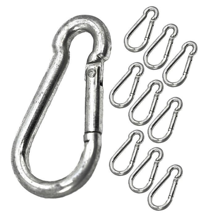 Jeffers Zinc-Plated Steel Bucket Hook Spring Snap - IAZ2-10 - Zinc-Plated - 1/4" x 2-3/8" - 10 Pack - 10