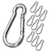 Jeffers Zinc-Plated Steel Bucket Hook Spring Snap - IAZ2-10 - Zinc-Plated - 1/4" x 2-3/8" - 10 Pack - 10