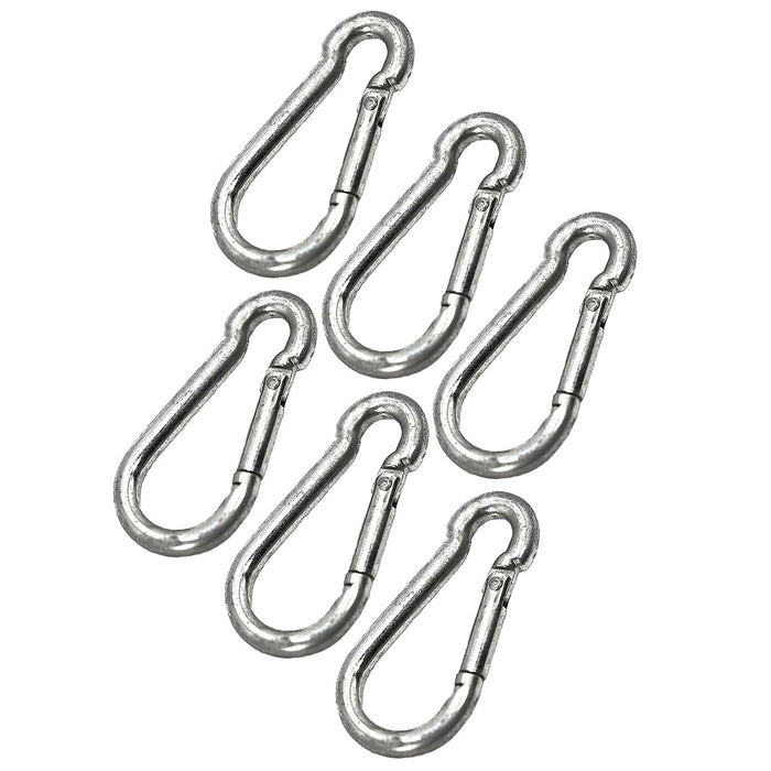 Jeffers Zinc-Plated Steel Bucket Hook Spring Snap - IAZ2-6 - Zinc-Plated - 1/4" x 2-3/8" - 6 Pack - 9