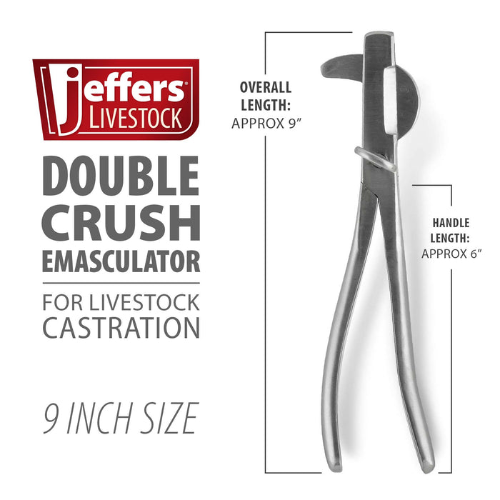 Double Crush Emasculator - Jeffers Emasculator, 9" model  