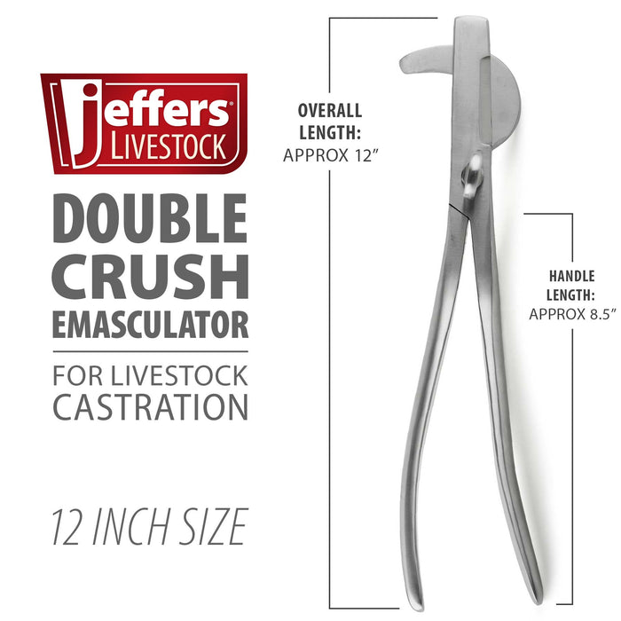 Double Crush Emasculator - Jeffers Emasculator, 12" model  