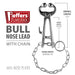 Bull Nose Lead w/ chain - Bull Lead With Chain  