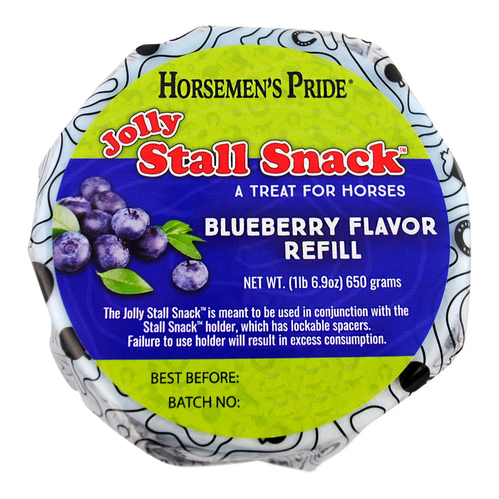 Jolly Stall Snack Refills – Long - Lasting Horse Treats for Stall Boredom, Apple - Shaped, Compatible with Jolly Stall Snack System - H7WJ - Blueberry - 7