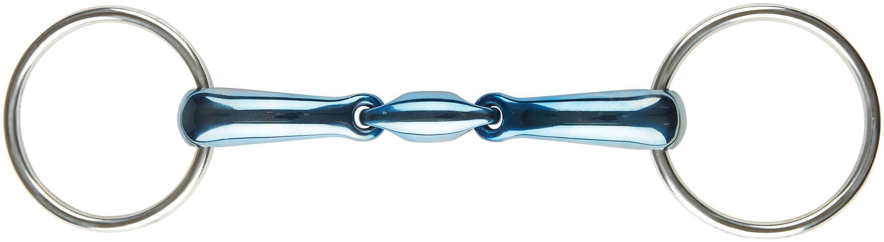 JP Korsteel Blue Steel Oval Link Loose Ring Snaffle Bit for Horses