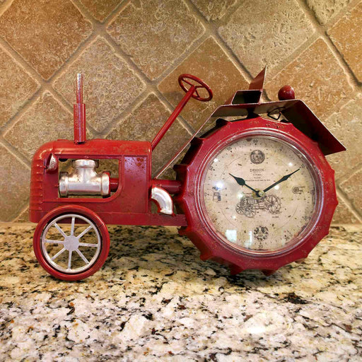 Red Tractor Wall Clock - Red  