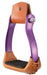 Polished Aluminum Barrel Racer Stirrups - Purple  