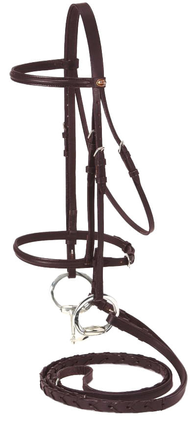 Miniature Raised Snaffle Bridle, Brown -   