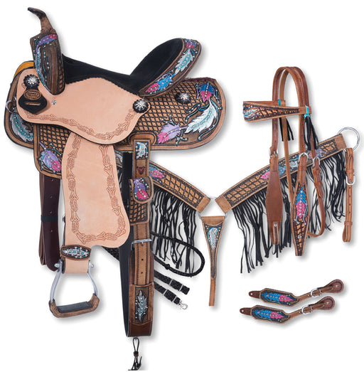 Tough1 Silver Royal Delilah Saddle & Tack Collection - 14 in  