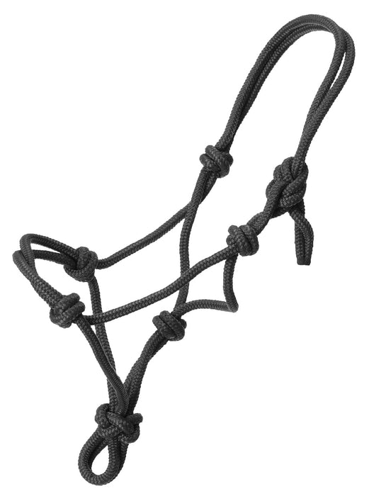 Tough1 Miniature Poly Rope Adjustable Halter - Black  