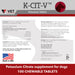 K - CIT - V Potassium Citrate for Dogs, 100 Chewable Tablets - 015VBI-KCV100 - 640 mg x 100 ct - 7
