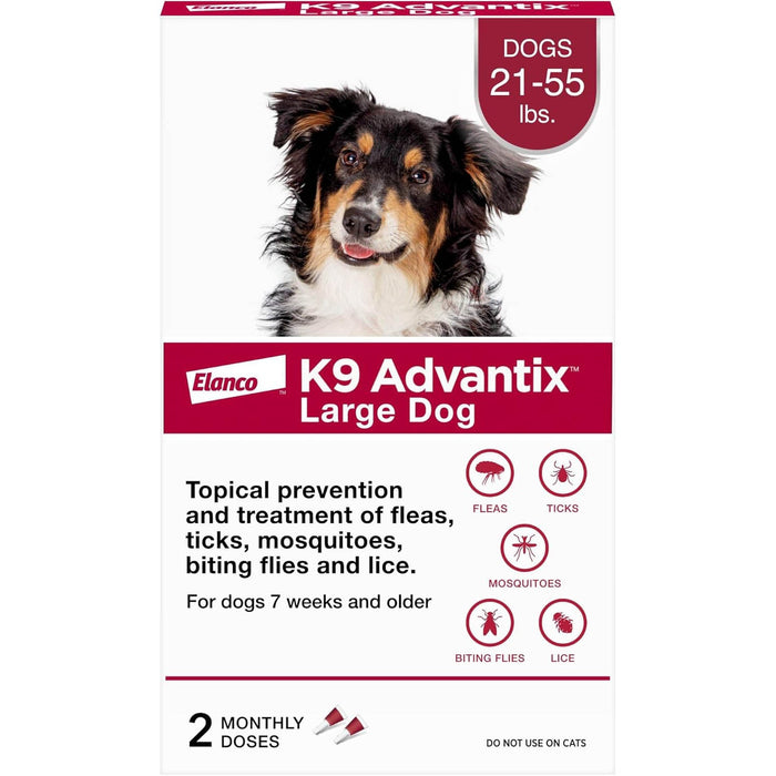 K9 Advantix Topical Flea Treatment for Dogs, 2 pk - E8KC - Large (21 - 55 lbs) - 2 pk - 1