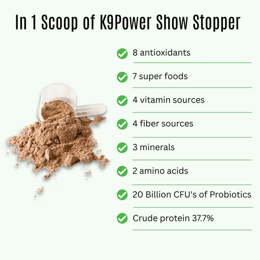 K9 Power Show Stopper Skin & Coat Supplement for Dogs - OGK5 - 1 lb - 2