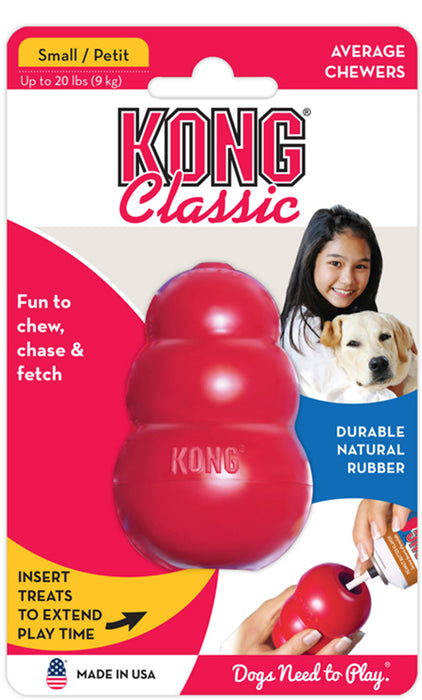 KONG Classic Dog Toy - Small Red Kong, 3"  