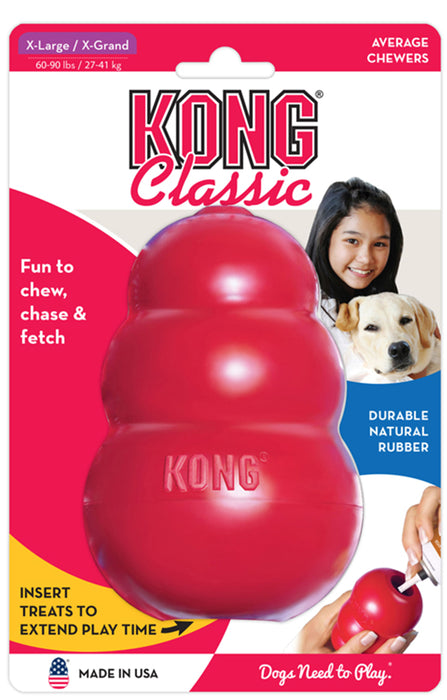 KONG Classic Dog Toy - X-Large Red Kong, 5"  