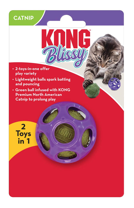 KONG Moon Ball w/Paw Ball Catnip, Purple -   