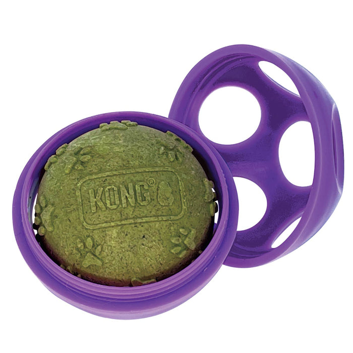 KONG Moon Ball w/Paw Ball Catnip, Purple -   