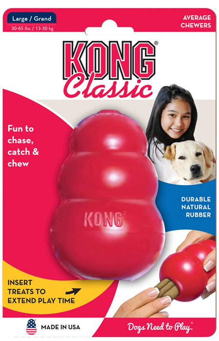 KONG Classic Dog Toy - Large Red Kong, 4"  