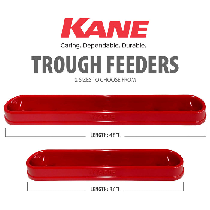 Kane Trough Feeder - 48" Kane Trough Feeder, Red  