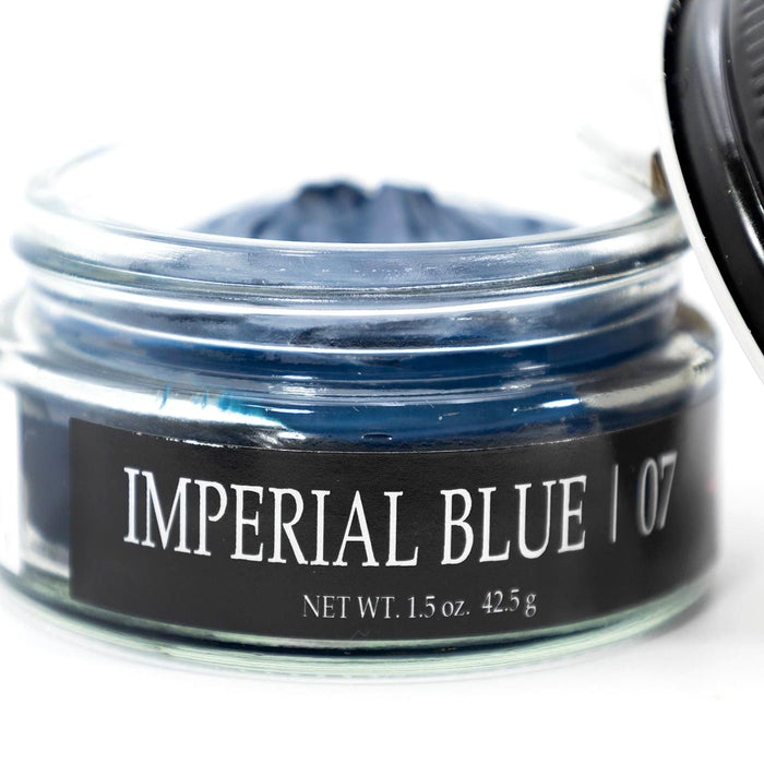 Kelly's Leather Shoe Cream – Recolors, Conditions, and Polishes Shoes & Boots - F1UM - Imperial Blue - 1.5 oz - 2