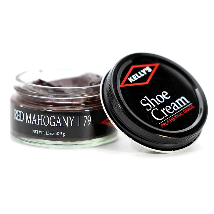 Kelly's Leather Shoe Cream – Recolors, Conditions, and Polishes Shoes & Boots - F1UR - Red Mahogany - 1.5 oz - 13