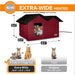 K&H Extra Wide Heated Outdoor Cat House – Insulated Kitty Shelter with Removable Heated Pad for Multiple Cats - Jeffers - Home Goods & Gifts > Seasonal Holiday Decor