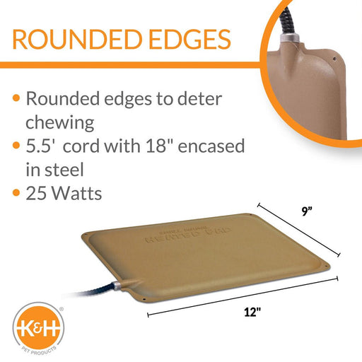 K&H Extreme Weather Kitty Pad – Outdoor Heated Cat Pad, Low - Wattage, Thermostatically Controlled, Energy - Efficient - Jeffers - Home Goods & Gifts > Seasonal Holiday Decor