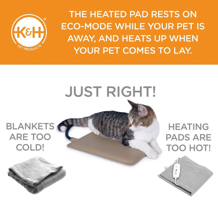 K&H Extreme Weather Kitty Pad – Outdoor Heated Cat Pad, Low - Wattage, Thermostatically Controlled, Energy - Efficient - Jeffers - Home Goods & Gifts > Seasonal Holiday Decor
