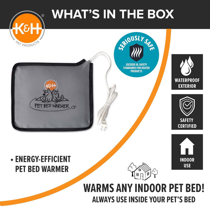 K&H Pet Bed Warmer – Indoor Heated Pad for Cats & Dogs, Thermostatically Controlled, Energy - Efficient, Safe for Arthritis & Comfort - Jeffers - Animal & Pet Supplies > Pet Heating Pads