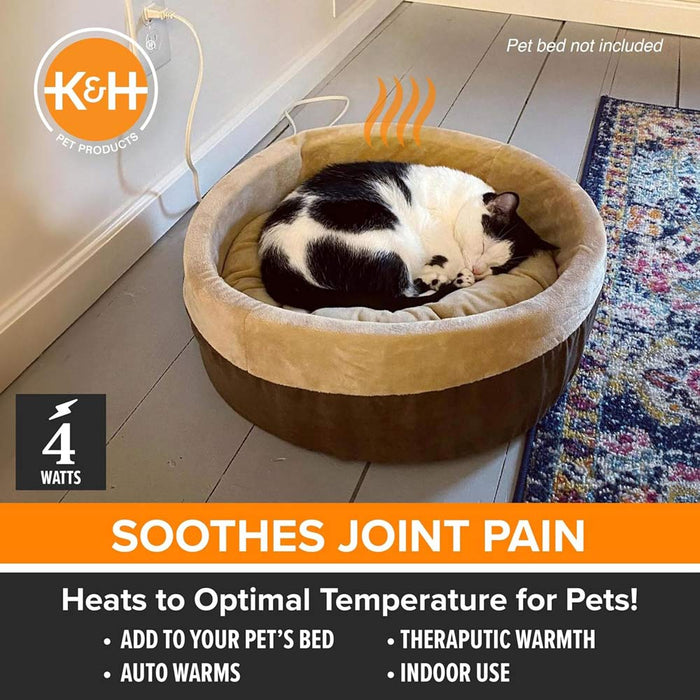 K&H Pet Bed Warmer – Indoor Heated Pad for Cats & Dogs, Thermostatically Controlled, Energy - Efficient, Safe for Arthritis & Comfort - Jeffers - Animal & Pet Supplies > Pet Heating Pads