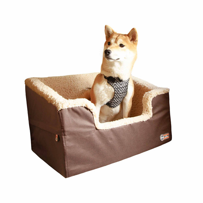 K&H Pet Products Bucket Booster Pet Seat, Rectangle, Knockdown - PCFL - Chocolate/Tan - Large - 15