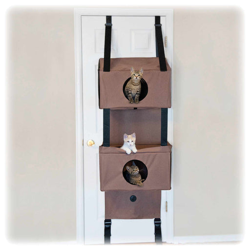 K&H Pet Products Hangin' Feline Funhouse Cat Furniture, Tan, Small, 70" X 22" X 12" - PCFZ - Tan - Small - 1